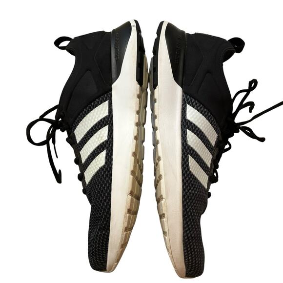 Adidas Cloudfoam Black Gray and White Running Shoes Men's Size 9 - Picture 4 of 7